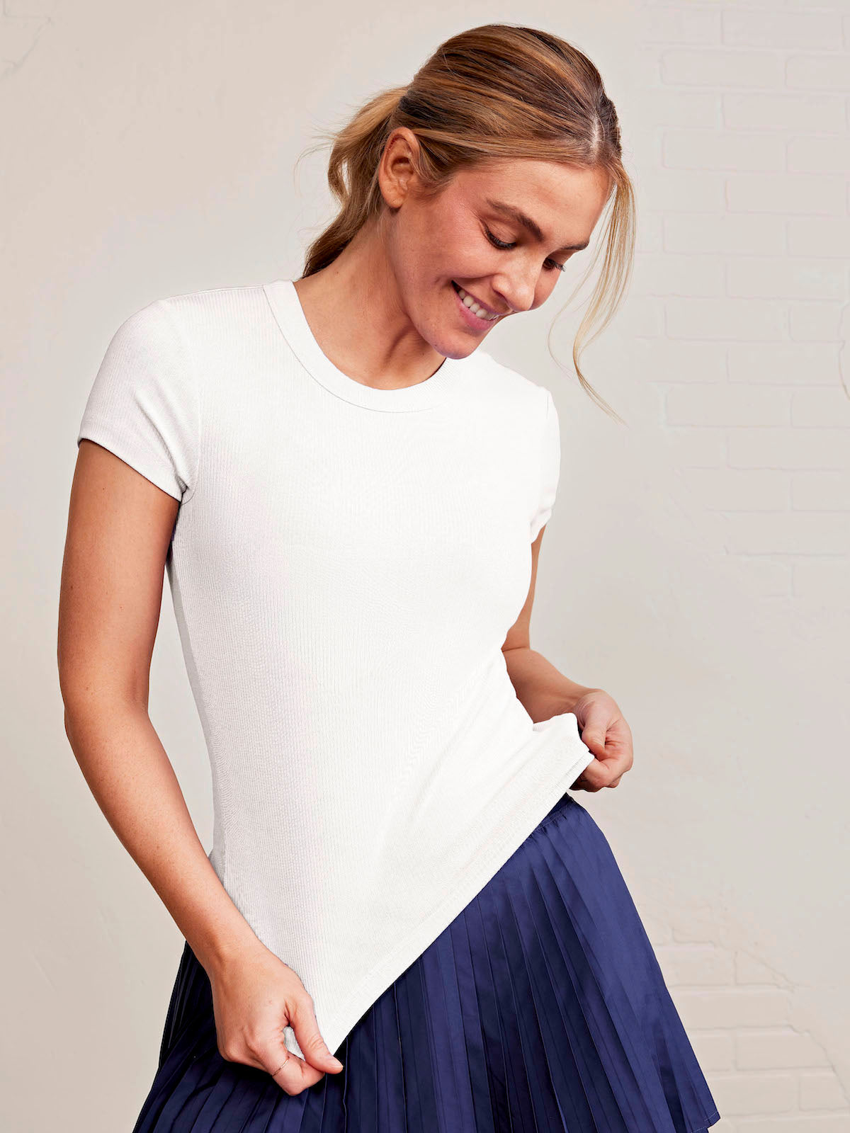 Microluxe Rib Short Sleeve