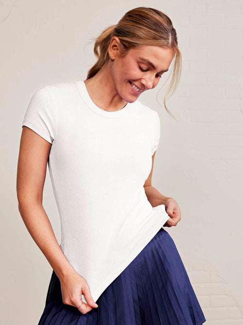 Microluxe Rib Short Sleeve