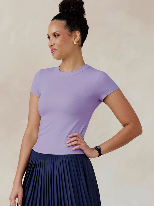 Microluxe Rib Short Sleeve